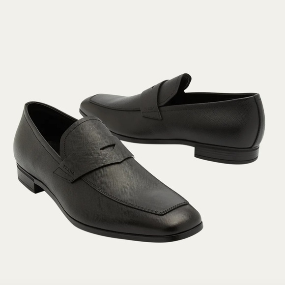 Prada Saffiano Leather Penny Loafer (Size M 8.5D) - Picture 1 of 14